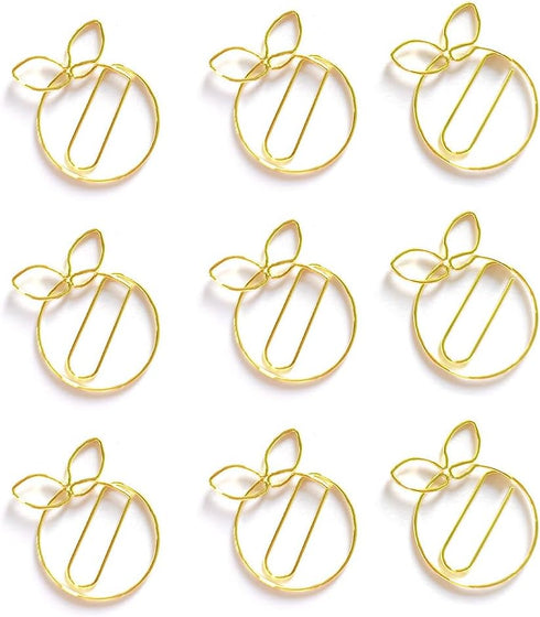 50Pieces Orange Shape Paper Clips Cute Fruit Bookmark Paperclips with Box for Home Office Supplies Document Organizing...
