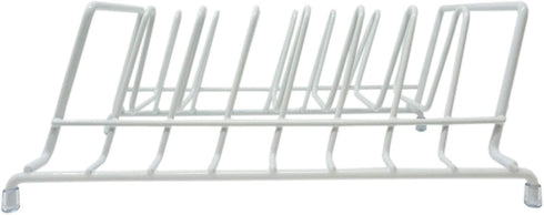 Huji Plates Holder Pots Pans Lid Organizer Rack for Cabinet, Pantry or Kitchen Counter (TWO, WHITE)...