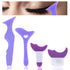 4Pcs Eyeliner Stencils Silicone Winged Eyeliner Tool Mascara Shield Guard, As Eyebrow/Eyelash/Contour/Lipstick/Eyeshadow Applicators Aid Tool, Mak...