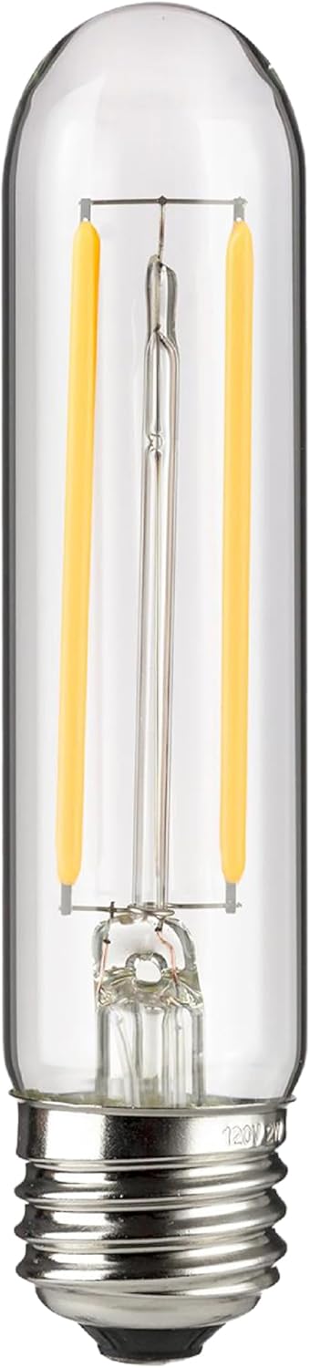 Sunlite LED Vintage T10 2W Light Bulb Medium (E26) Base, Warm White...