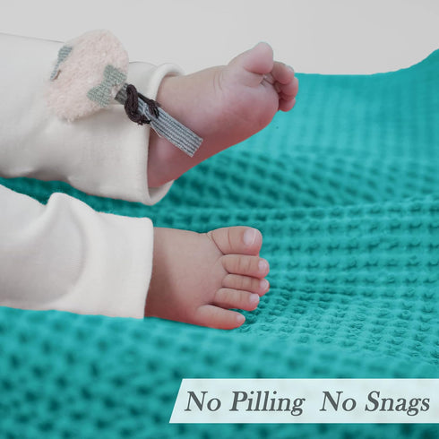 PHF 100% Cotton Baby Waffle Blankets -Lightweight Washed Soft Breathable Comfortable Swaddling Receiving Sleep Blankets - 30"x 40" Baby Toddler Bl...