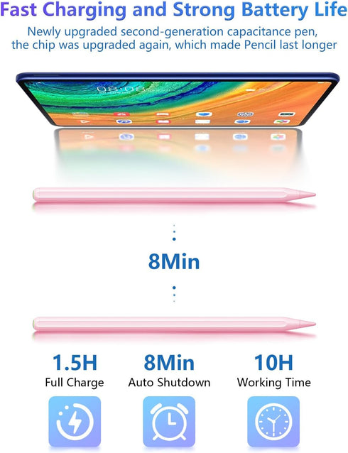 Stylus Pen for iPad with Magnetic Wireless Charging, Same as Apple Pencil, iPad Pencil 2nd Generation Compatible with iPad Pro 11 in 1/2/3/4, iPad...