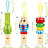 Kisangel Kids Musical Toys 3 Pcs Wood Carved Animal Whistle Noise Makers Whistle Blowouts Whistles Party Noise Makers for Kids Birthday Bag Filler...