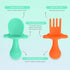 Grabease Baby Spoons Toddler Utensils Baby Spoon Toddler Forks, BPA-Free & Phthalate-Free for Baby & Toddler, 2 Sets, Mint and Orange...
