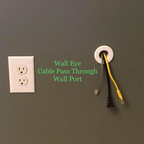 1.20" ID Cable Pass Through Wall Port 3 5/8" - 5 1/4" Wall Thickness (White) - Pass Cables from one Side of a Wall or Barrier to The Other....