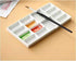 14 Wells Ceramic Artist Paint Palette - 8 Inch Porcelain Watercolor Painting Palette Ceramic Mixing Tray for Painters...
