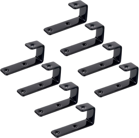 8 Pack Bunk Bed Ladder Hooks, Inside Width 1" Vinyl Coated Iron Heavy Duty Hook Brackets for Bed Decoration Tool with 2 Size Mounting Screws, 2.75...