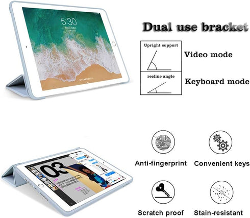 Fullgaden iPad Case - Ultra Slim Lightweight Smart Shell Stand Cover with Translucent Frosted Back (Auto Wake/Sleep)?Multiple model selection, 10....