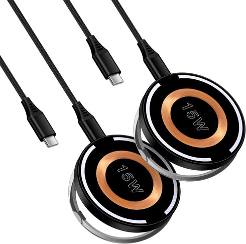 Mag-Safe Samsung S24 Ultra Wireless Charger Fast Charging Pad for Galaxy S24+/S24/S23+/S22/S21/S20/Z Flip 5,Google Pixel 8Pro/8a/7/6,2Pack 15W Mag...