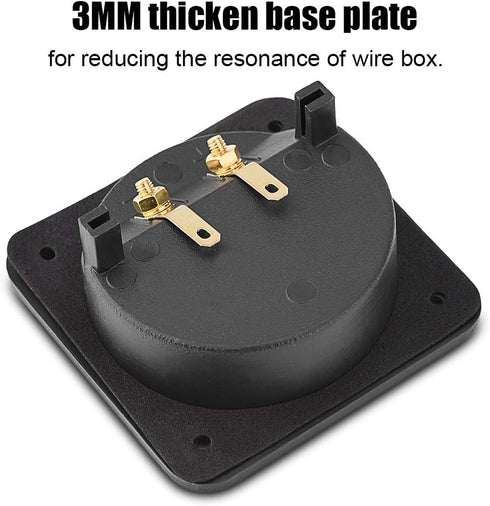 Speaker Box Terminal Cup, Square Double Binding Post Subwoofer Box Speaker Terminal Plates for DIY Home Car Stereo Speaker...