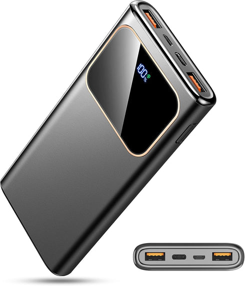 Portable Charger Power Bank Fast Charging, 10000mAh 22.5W Battery Pack with USB-C in&Out LED Display, PD 3.0 QC 4.0 External Phone Powerbank for i...