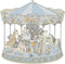HGHG New Carousel Swaddles Soft Baby Muslin Swaddle Blanket (carousel blue)...