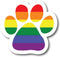 Magnet Me Up Blank LGBTQ Gay Pride Pawprint Magnet Decal, 5 Inch, Heavy Duty Automotive Magnet for Car Truck SUV, Refrigerator, Mailboxes, Various...