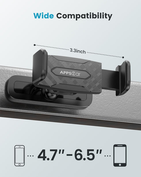 APPS2Car Gym Magnetic Phone Holder, 360 Adjustable, Compatible with 4.7-6.5" Smartphones, Alloy Base and Joint, Black......