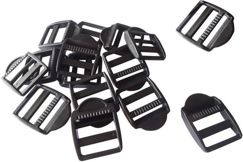 30 Pcs 1" (25mm) Plastic Tension Locks Triglide for Belt Backpack Camping Bag Belt Suitcase, Black...