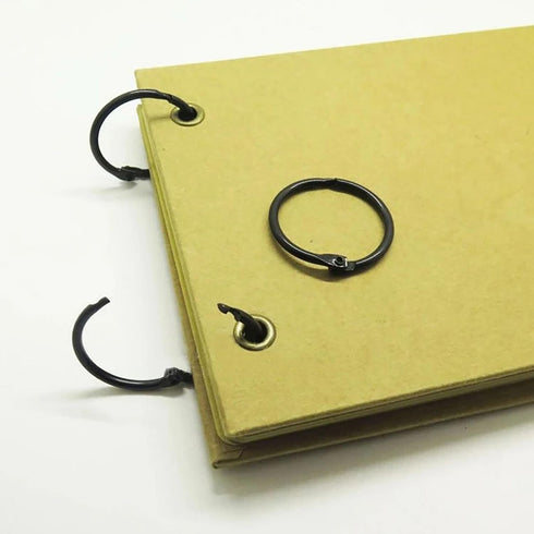 Binder Ring Black Metal Hinged Ring Book Binder Ring Stapler Hinged Buckle Ring Scrapbook Sketchbook Craft Album DIY Binding Ring -20PCS...