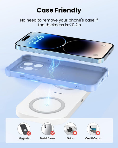 2 in 1 Wireless Charging Pad - 10W Max Wireless Charger for Apple iPhone 15/14/14 Plus/14 Pro Max/13/12/Mini/11/SE/X/8, Airpods 3/2/Pro, Wireless ...