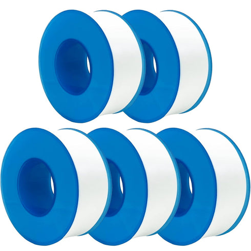 5 Rolls Premium Plumbers Tape, Teflon Tape, Plumbing Tape, Thread Seal Tape for leaks, PTFE Tape, Shower Head, Waterproof Pipe Sealant Tape, Water...
