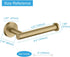 Toilet Paper Holder SUS304 Stainless Steel Round Size Brushed Gold 2 Pack...