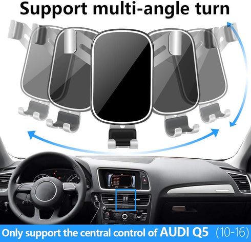 LUNQIN Car Phone Holder for Audi Q5 2010-2016 and Audi SQ5 2014-2017 Auto Interior Accessories Best Phones Mount Cell Cellphone Mobile Cradle Char...