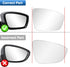 VW Passenger Right Side Mirror Glass for 2011-2018 Volkswagen Jetta Passat Beetle Convex Heated Mirror Glass Replacement with Backplate & Holder...