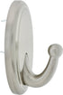 HIGH & MIGHTY 515819 Decorative Metal Hook, Easy Tool-Free Dry Wall Installation, Oval, Holds up to 25lb, Satin Nickel...
