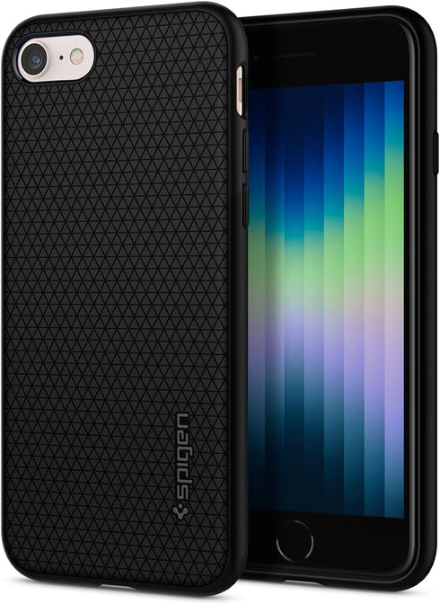 Spigen Liquid Air Armor Designed for iPhone SE 2020 Case/Designed for iPhone 8 Case (2017) / Designed for iPhone 7 Case (2016) - Black...