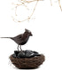 Decorative Small Nostalgia Style Cute Bird Art Iron Sculpture Figurine Home & Office & Garden Decoration, Rust/Brown (Cardinal Bird)...