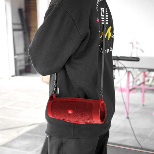 Silicone Case Cover for JBL Charge 4 Portable Waterproof Wireless Bluetooth Speaker, Travel Gel Soft Skin,Waterproof Rubber Carrying Pouch with St...