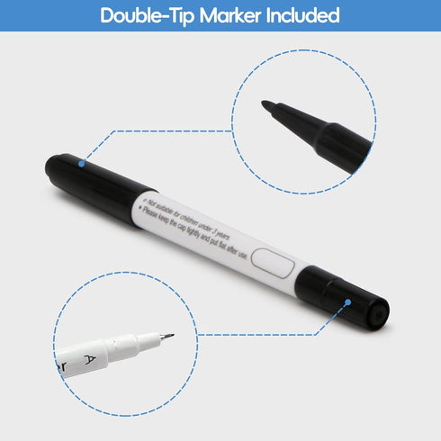 Mini Desktop Double-side Dry Erase Board, Foldable Double-side Stand-up Whiteboard with Dual-tip Marker (Two Board)...