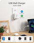 LENCENT 3 to 2 Prong Outlet Adapter, 2 Prong Outlet Extender, Wall Tap Plug Splitter with 4 AC Outlets 4 USB Charger Cube(2 USB C), Polarized Plug...