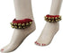 NEW Red Classical Dancing Indian Ethnic Ghungroo Anklet Women Jewellery 2 MRS,6.19...