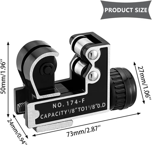 Pipe Tubing Cutter Tool 1/8 to 1-1/8 Inch Mini Pipe Cutter for Cutting Copper, Stainless Steel, Brass, PVC Plastic, Aluminum Pipe...