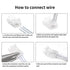 RGBZONE 10Pcs ???????? ?????? ?????? ?????????? ???? ???????? ???????????????????? and 32.8ft 3Pin LED Extension Wire for 8mm Wide IP20/IP65 WS281...