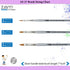 ZEM Brush Golden Taklon Cat's Tongue Brush Set...