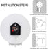Red Wine with Ripe Grapes Wall Clock Battery Operated Silent Round Clock Wall Decor for Home, Office, School 9.8 Inch...