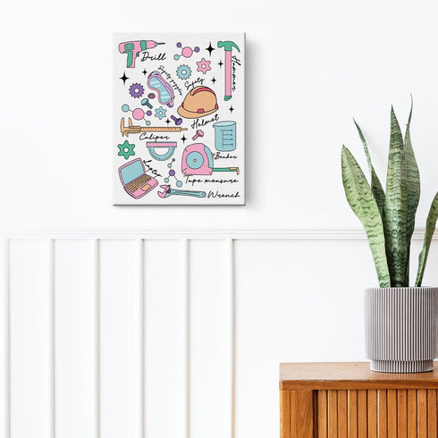 Engineer Office Decor Engineering Gifts Engineering Professionals Canvas Wall Art Framed Art Paintings Wall Decor Artwork Posters Gifts for Engine...