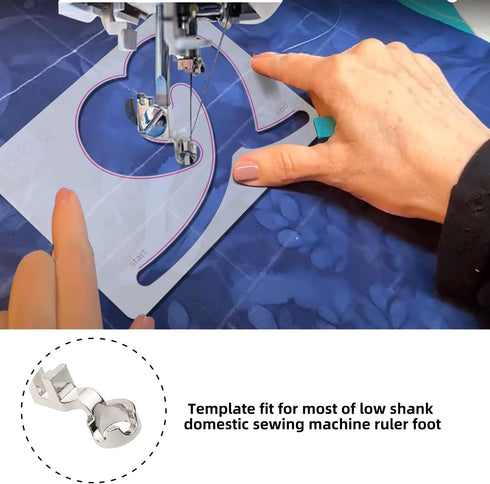 Quilting Rulers and Templates Quilting Templates for Machines Quilting Heart Shaped Free Motion Quilting Templates (Design A&B)...