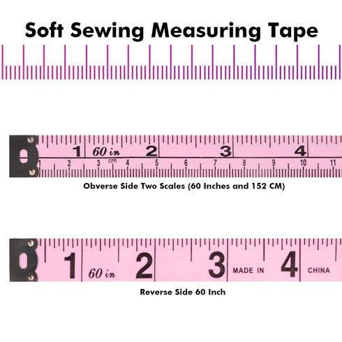 2PCS Measuring Tape for Body,Soft Tape Measure for Body Sewing Fabric Tailor Cloth Craft Measurement?60 Inch/1.5M Retractable Dual Sided Measure T...