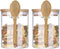 Kitchen Refrigerator Storage Containers Glass Spice Storage (2), transparent, WFC001...