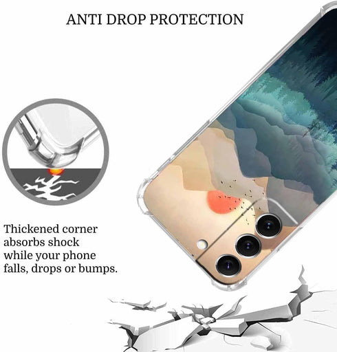 Sunset Nature Landscape Case for Samsung Galaxy S23,Wilderness Night Art Painting Pattern Case,Soft TPU Full Cover Case for Galaxy S23...
