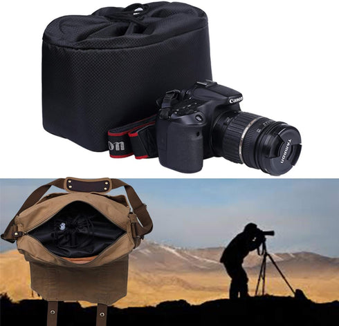 Shockproof Camera Insert Bag for SLR DSLR Mirrorless Camera Lens Flash Light Accessories Camera Pouch with Adjustable Dividers for Canon Nikon Son...