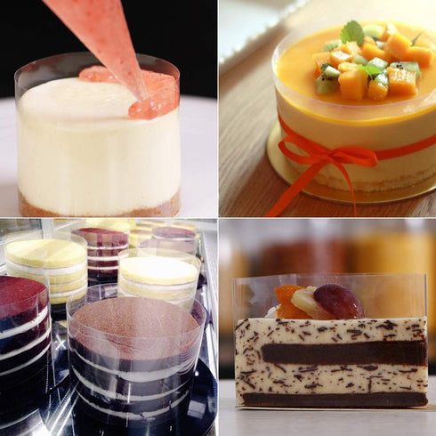 Cake Collars 4x 394inch, Mousse Cake Acetate Sheets for Cake Decorating, Chocolate Mousse Baking...