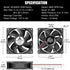GDSTIME 80mm x 25mm 12V IP68 Waterproof Exhaust Fan Small Brushless DC Cooling Computer Case Fan 2 Pin Dual Ball Bearings for RV Fridge Ventilatio...