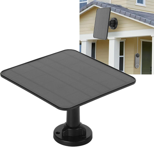 12W Solar Panel Charger for Security Camera, IP65 Waterproof Outdoor Solar Panel Charger Power Banks with Bracket for Arlo Pro 3 Pro 4 Ultra 2 2, ...