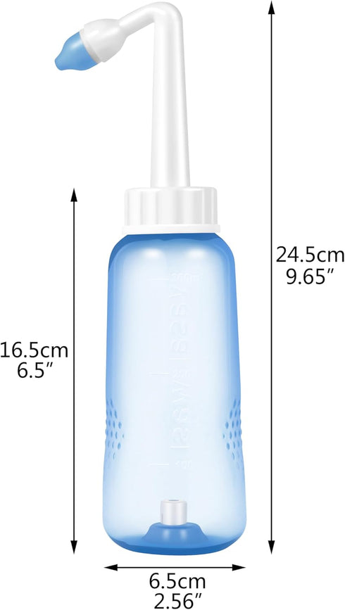 ?????????? ?????????? 2 Neti Pots with 40 Salt Packs for Nasal Irrigation, Nasal Rinse Bottle for Relieves Nasal Congestion and Irritation, All Na...