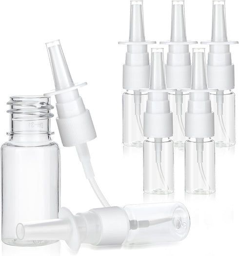 simarro 10ml Nasal Spray Bottle, 7Pcs Refillable Atomizer Spray Bottle Plastic Nasal Atomizer Fine Spray Mist Nasal Spray Bottle Perfume Essential...