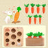 Montessori Educational Toys Wooden Carrots Harvest Shape Size Sorting Games for Matching Puzzle Gift Preschool Learning for Boys Girls Kids Toddle...