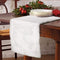 AerWo Faux Fur Christmas Table Runner, Winter Snowy White Table Runner for White Christmas Holiday Table Decoration 72 x 15 Inch...