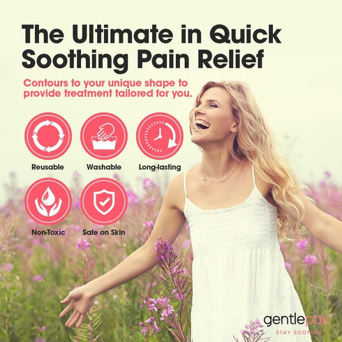 Gentlepak Reusable Perineal Ice & Heat Paks with Washable Sleeves for Postpartum, Pregnancy & Hemorrhoid Pain Relief, Multi Use Kids, Muscle, Vagi...